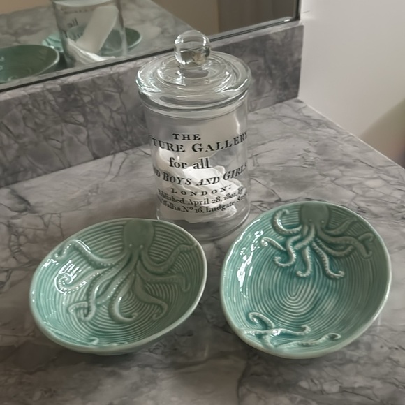 Octopus Set of Decor Round Trinket Candy Dish Oval Jewelry Trinket Dish - Picture 9 of 9